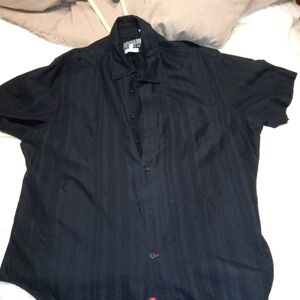 XXL Guess black button down polo
